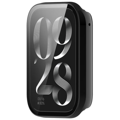 Zaščitni ovitek za Xiaomi Smart Band 8 Pro z zaščito zaslona iz kaljenega stekla – črn