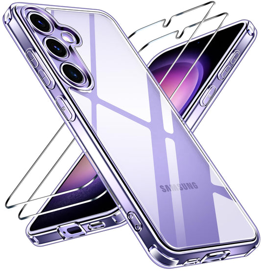 Prozoren ovitek iVoler Samsung Galaxy S24 5G 2x kaljeno steklo