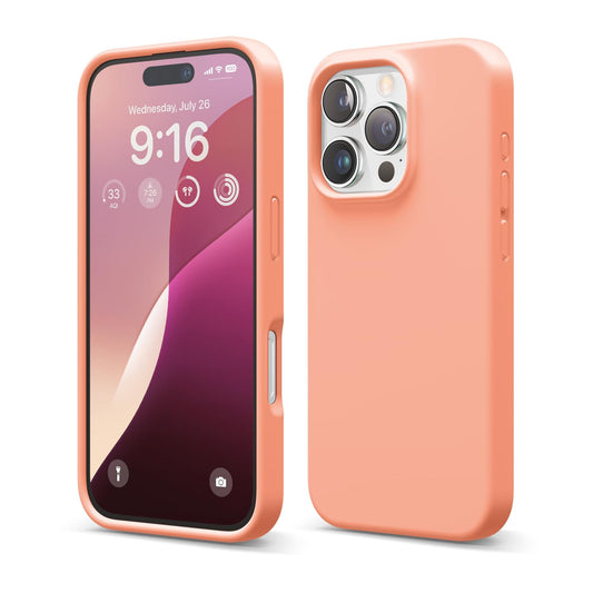 Silikonski ovitek Elago za iPhone 16 Pro losos