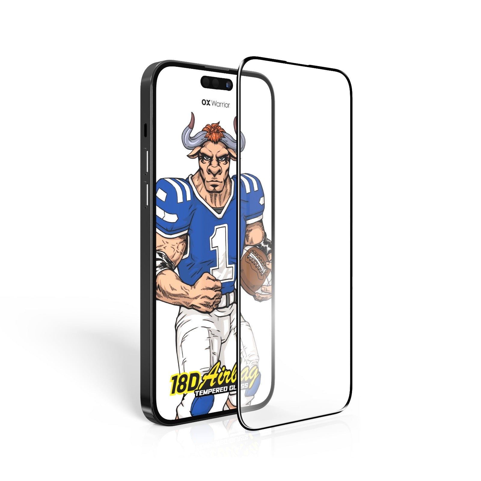 Zaščitno steklo s silikonskim okvirjem za iPhone serije 14 in 15 Plus - s črno obrobo – Infostyle – iPhone 14 Plus