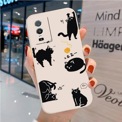 Slatka maskica za Vivo Y76 5G – bijela mekana TPU maskica s crtanim motivom životinja