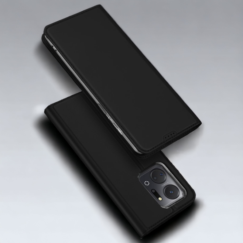 Premium preklopna torbica "SKIN Pro" za Honor X7a – Dux Ducis – Črna / Umetno usnje + TPU silikon