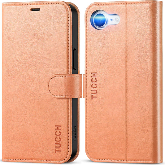 Preklopna torbica TUCCH iPhone 16e breskovo roza