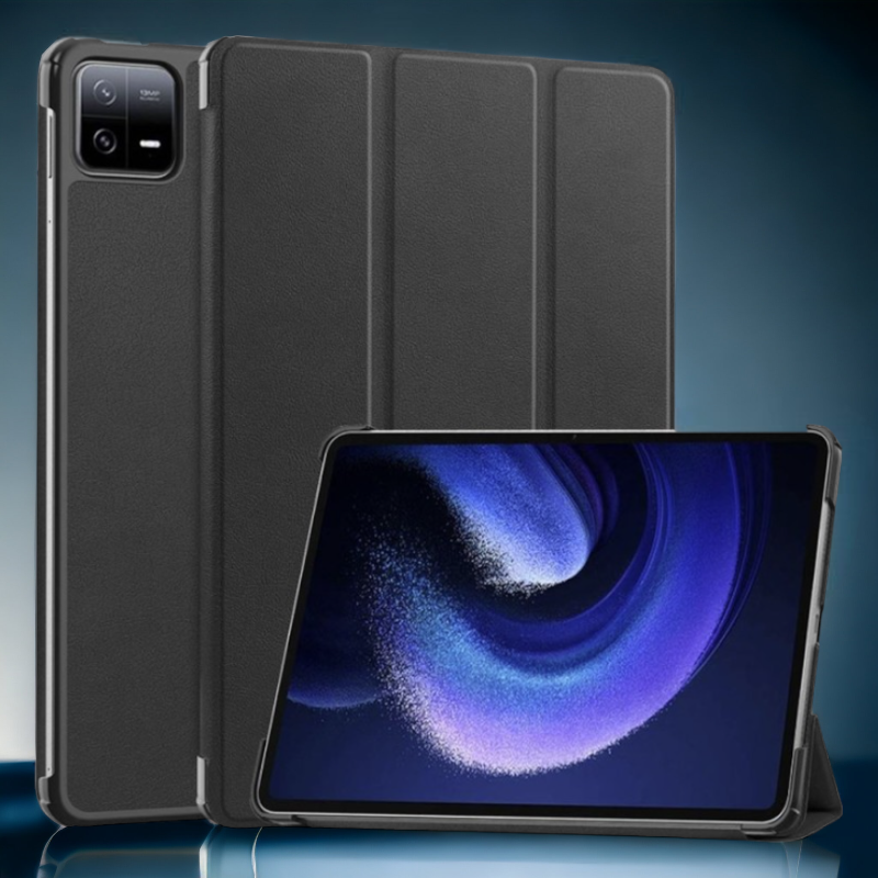 Preklopna torbica "FoldPro" za tablični računalnik Xiaomi Pad 6 Pro – Techsuit – Črna / Umetno usnje + TPU silikon