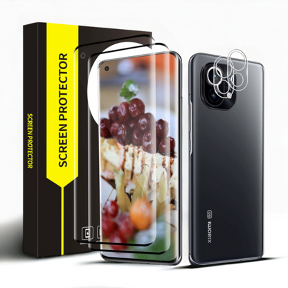 Komplet - kaljeno zaščitno steklo za zaslon + zaščita za kamero za Xiaomi Mi 11 5G – Infostyle