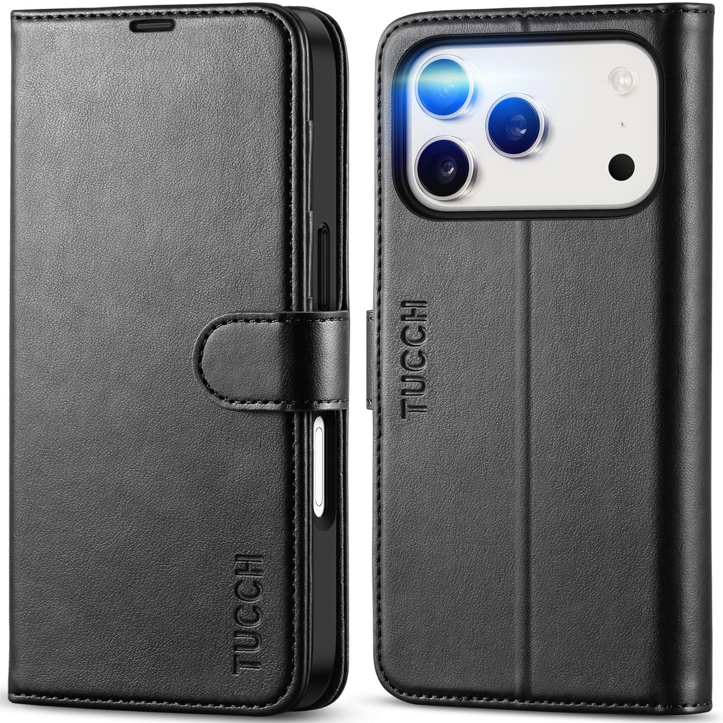 Preklopna torbica TUCCH iPhone 17 Pro èrna zašèitni etui