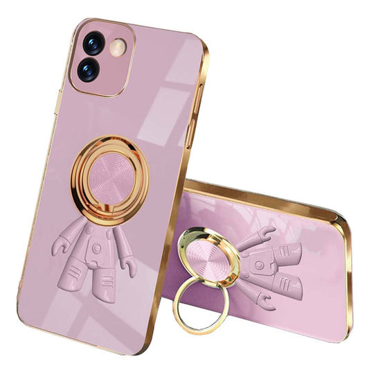 HAOYE Case for Samsung Galaxy A03 - Ring Astronaut, Purple