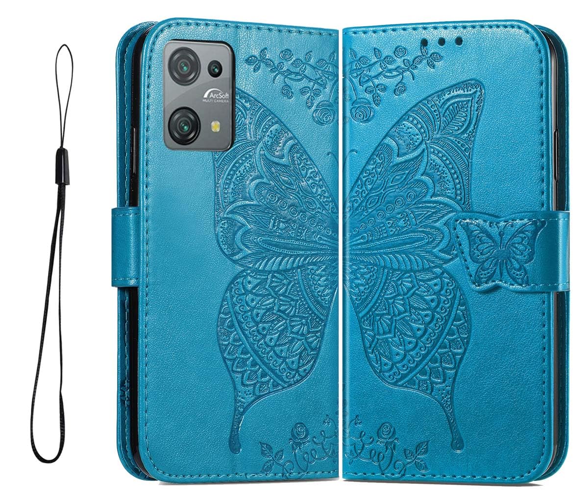 Butterfly-preklopna-torbica-za-Blackview-Oscal-C30-30-Pro-modra