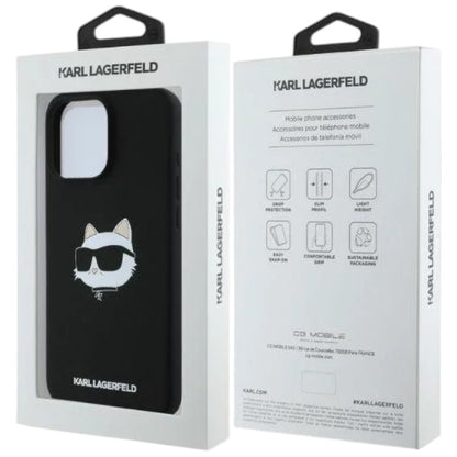 Ovitek Karl Lagerfeld Choupette Head MagSafe za iPhone 16 Pro Max (KLHMP16XSCHPPLK)