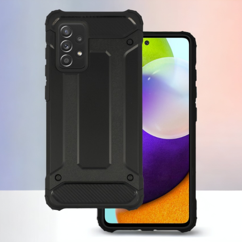 Silikonski ovitek "armor carbon" za Samsung Galaxy A53 - Črna – Infostyle – Črna / PC + TPU silikon