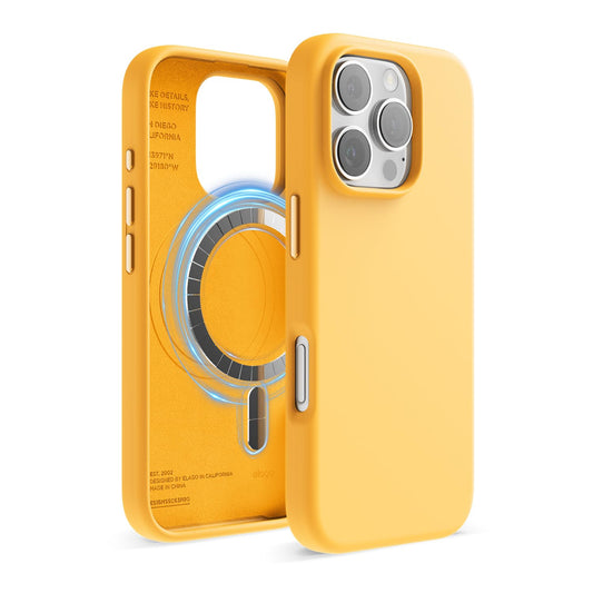 Elago magnetni silikonski ovitek za iPhone 16 Pro rumena