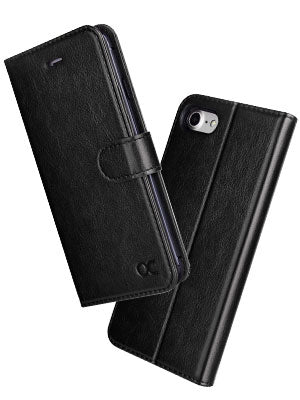 OCASE preklopna torbica za iPhone 7 / 8 / SE 2020 / SE 2022 – črna