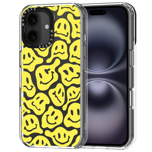 Ovitek-MOSNOVO-za-iPhone-16-Yellow-Smiles-Face:Ovitek MOSNOVO za iPhone 16 - Yellow Smiles Face