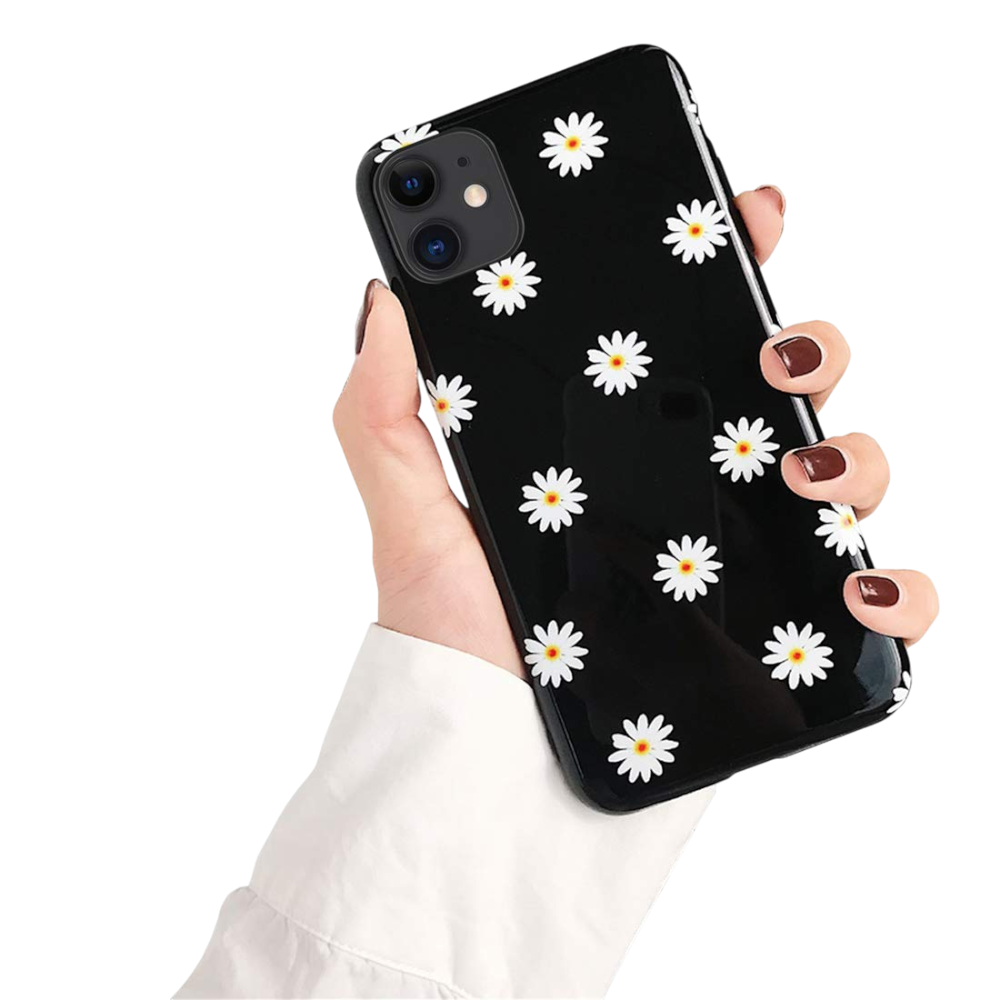 Bakicey črn ovitek z rožicami za iPhone 11 Pro


