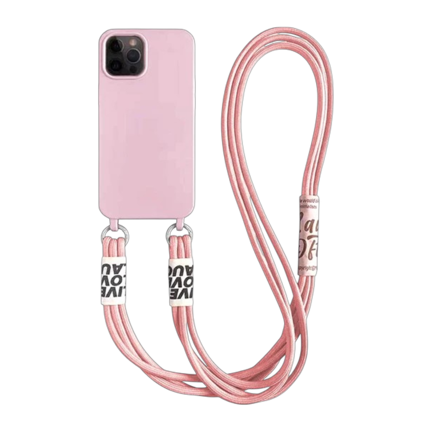 Ovitek Bakicey Pink z nastavljivo vrvico za iPhone 13 Mini v rožnati barvi