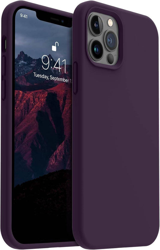 Silikonski ovitek Flyzoo Liquid za iPhone 14 Pro – temno vijolična