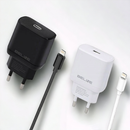 Komplet polnilec + kabel za hitro polnjenje Lightning - 30W – Beline – Bela