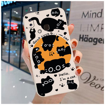 Slatka TPU maskica za Samsung Galaxy A20 – Cat Bear crtani dizajn, mekana