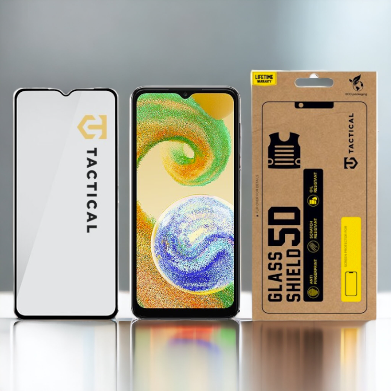 Zaščitno steklo "Glass Shield 5D" za Samsung Galaxy A04s - črna obroba – Tactical