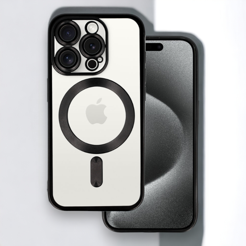 Ovitek "Metallic MagSafe" za iPhone 15 Pro – Infostyle – Temno modra / TPU silikon