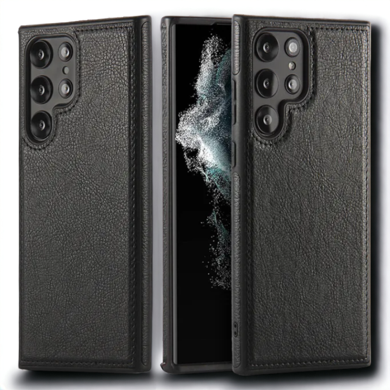 Ovitek "Leather" za Samsung Galaxy S22 Ultra – Infostyle – Rjava / Umetno usnje + TPU silikon