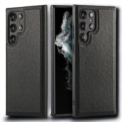 Ovitek "Leather" za Samsung Galaxy S22 Ultra – Infostyle – Rjava / Umetno usnje + TPU silikon