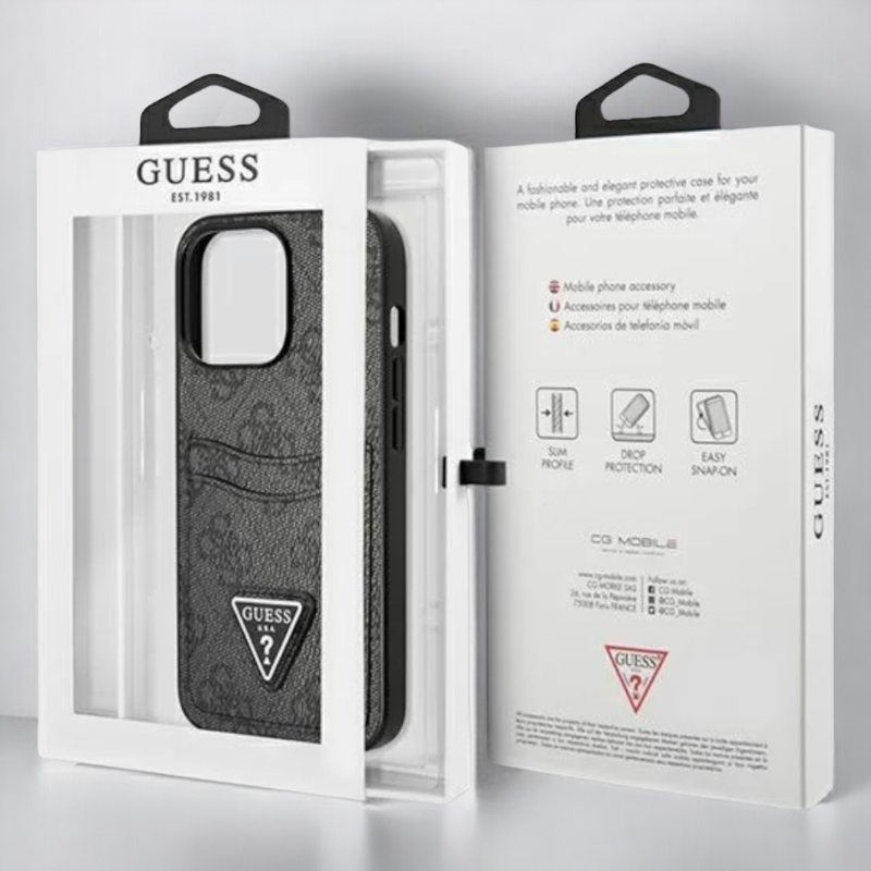 Ovitek Guess "Triangle Logo" za iPhone 13/13 Pro - črna (GUHCP13LP4TPK)