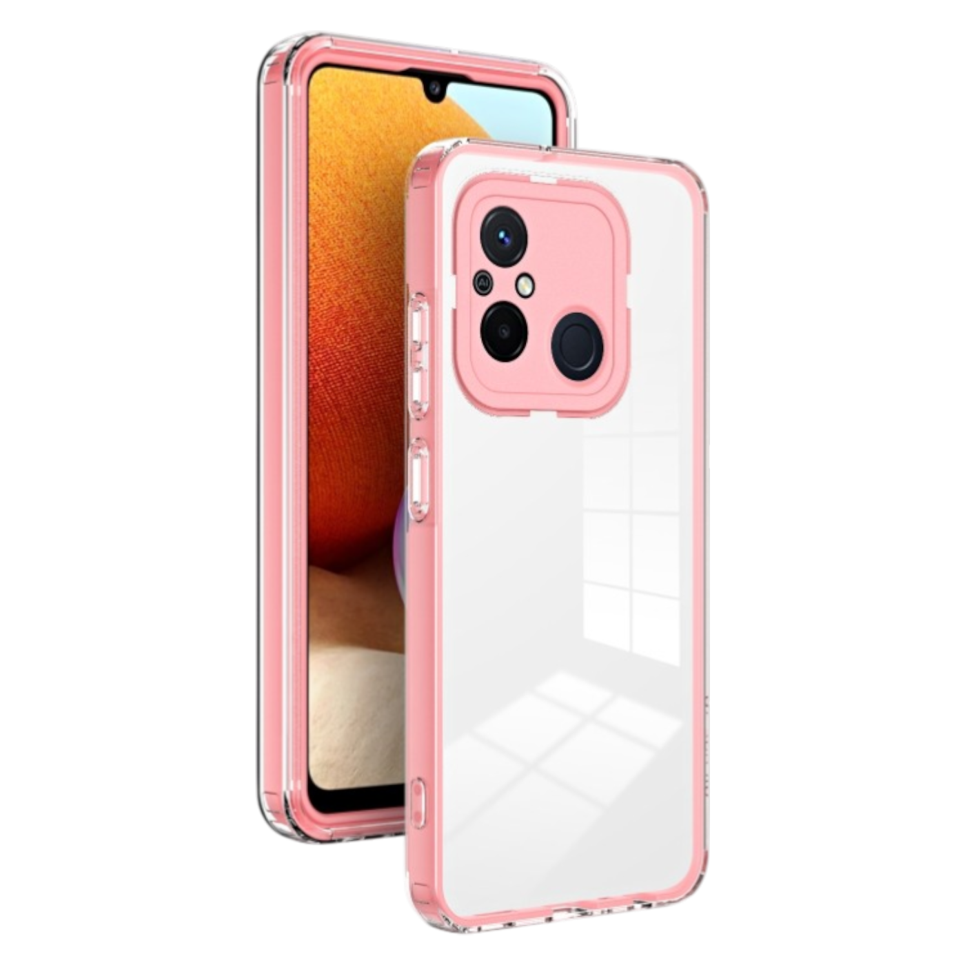 Bumper ovitek za Xiaomi Redmi 12C in Redmi 11A roza zaščitni etui