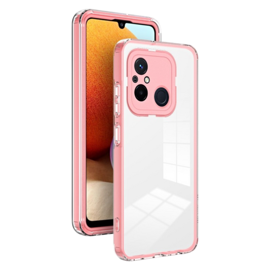 Bumper ovitek za Xiaomi Redmi 12C in Redmi 11A roza zaščitni etui