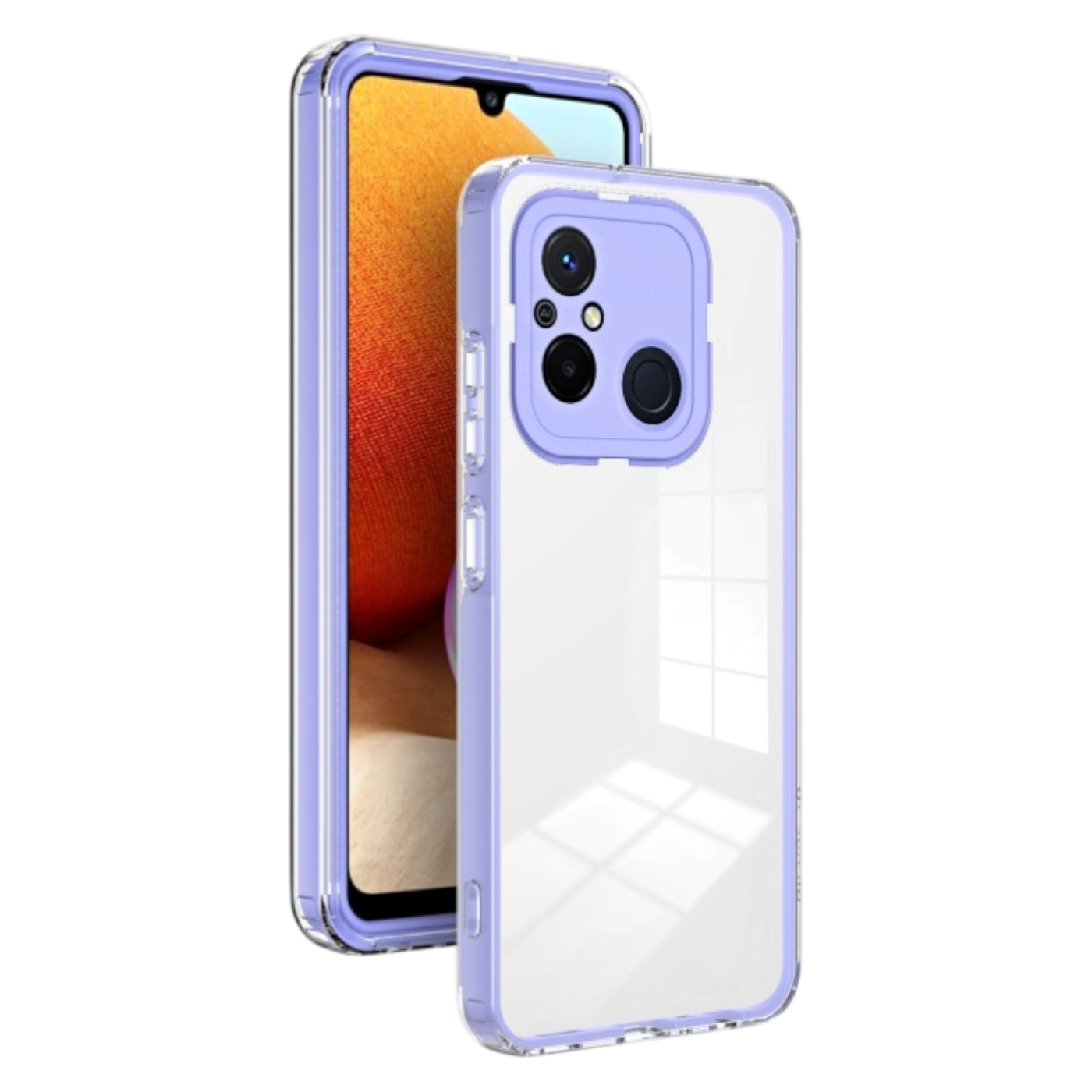 Bumper ovitek za Xiaomi Redmi 12C in Redmi 11A svetlo vijolična zaščitni etui