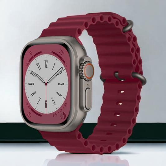 Silikonski pašček Techsuit za Apple Watch 38/40/41mm – Temno rdeča