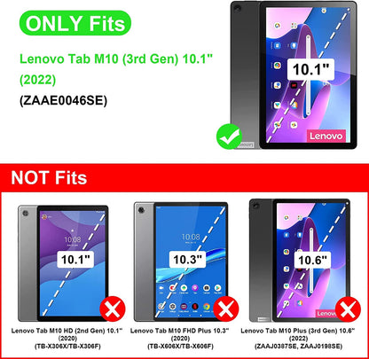 KEDBBAO ovitek za Lenovo Tab M10 3rd Gen 10.1 - PU usnjen ovitek z držalom za pisalo Plum Blossom