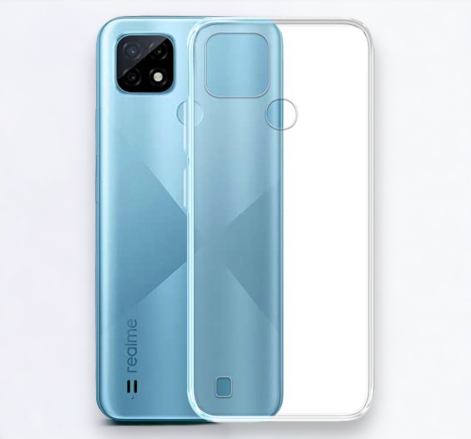 Silikonski ovitek za Realme C21 (2mm) - Prozorna – Infostyle – Prozorna / Silikon