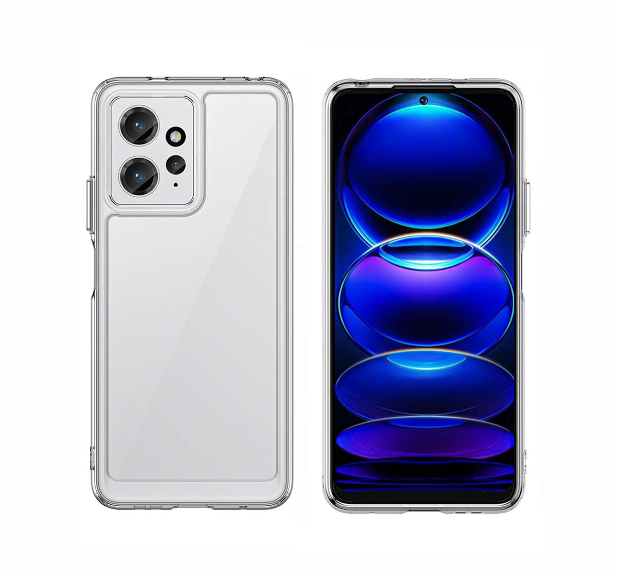 GOKEN Transparent Case for Xiaomi Redmi Note 12 4G – TPU + PC, Ultra Thin