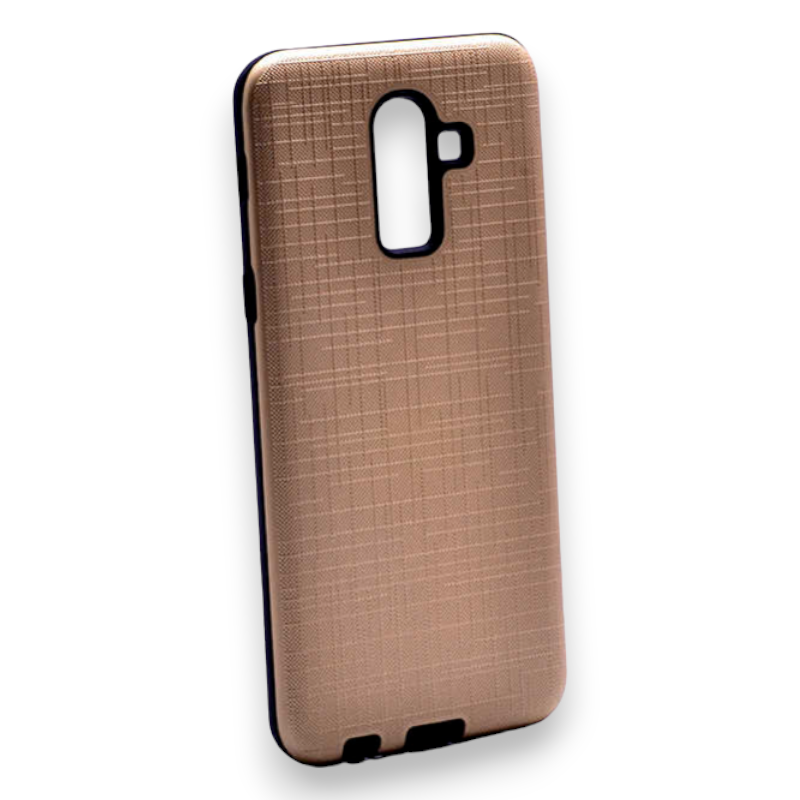 Ovitek "Hard Canvas" za Samsung Galaxy A6 Plus (2018) – Vigo – Zlata / PC + TPU silikon