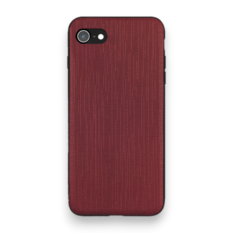 Ovitek "Hard Canvas" za iPhone 7 Plus / 8 Plus – Vigo – Temno rdeča / PC + TPU silikon