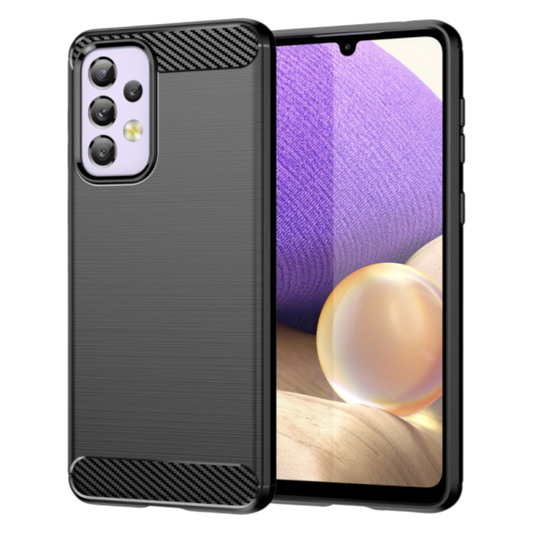 Silikonski carbon ovitek za Samsung Galaxy A33 črn zaščitni etui

