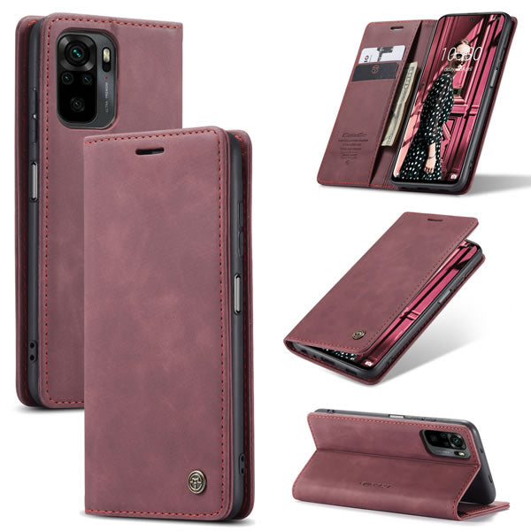 BigCousin Flip Case for Xiaomi Mi 11 - Wine Red