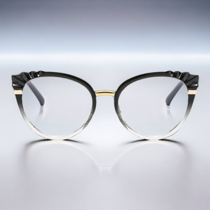 Modna očala z zaščito proti modri svetlobi "Cat Eye - Clear Black" - Črna – Techsuit – Črna