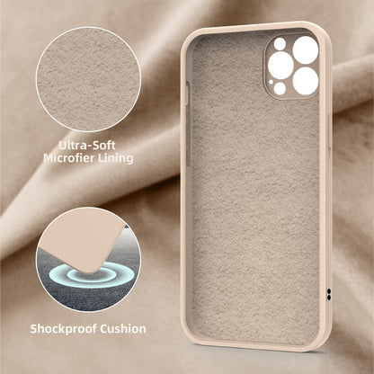 ElestBela silikonska maskica za iPhone 13 Pro – ultra tanka zaštitna maskica s mikrovlaknima (kaki)