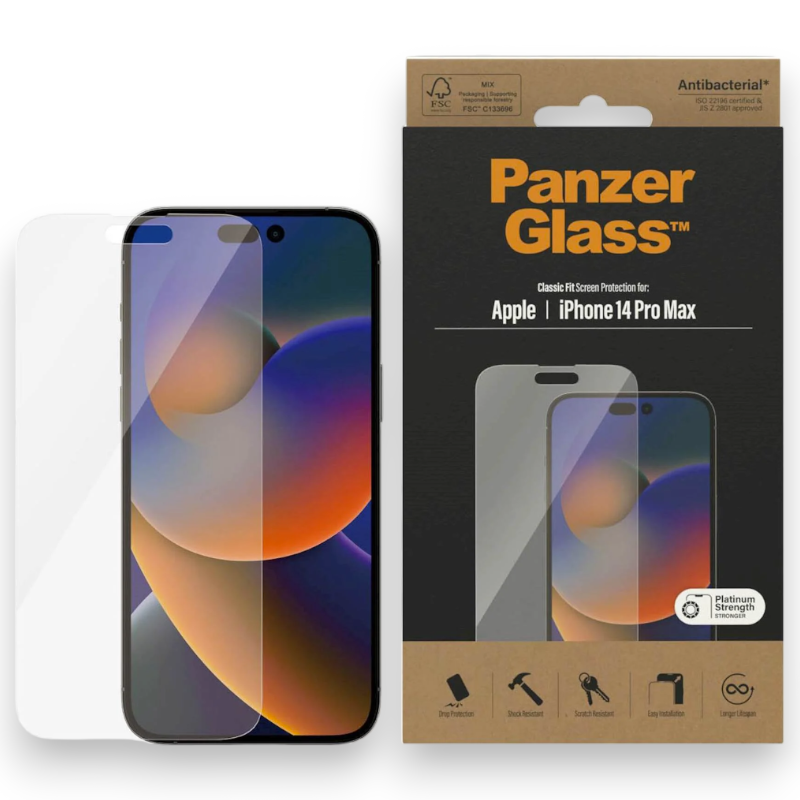 Zaščitno steklo "Classic Fit" za iPhone 14 Pro Max/15 Plus – PanzerGlass