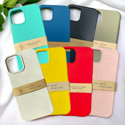 Ovitek iz naravnega materiala "Natural" za iPhone 13/14/15 – Infostyle – Rumena / EKO