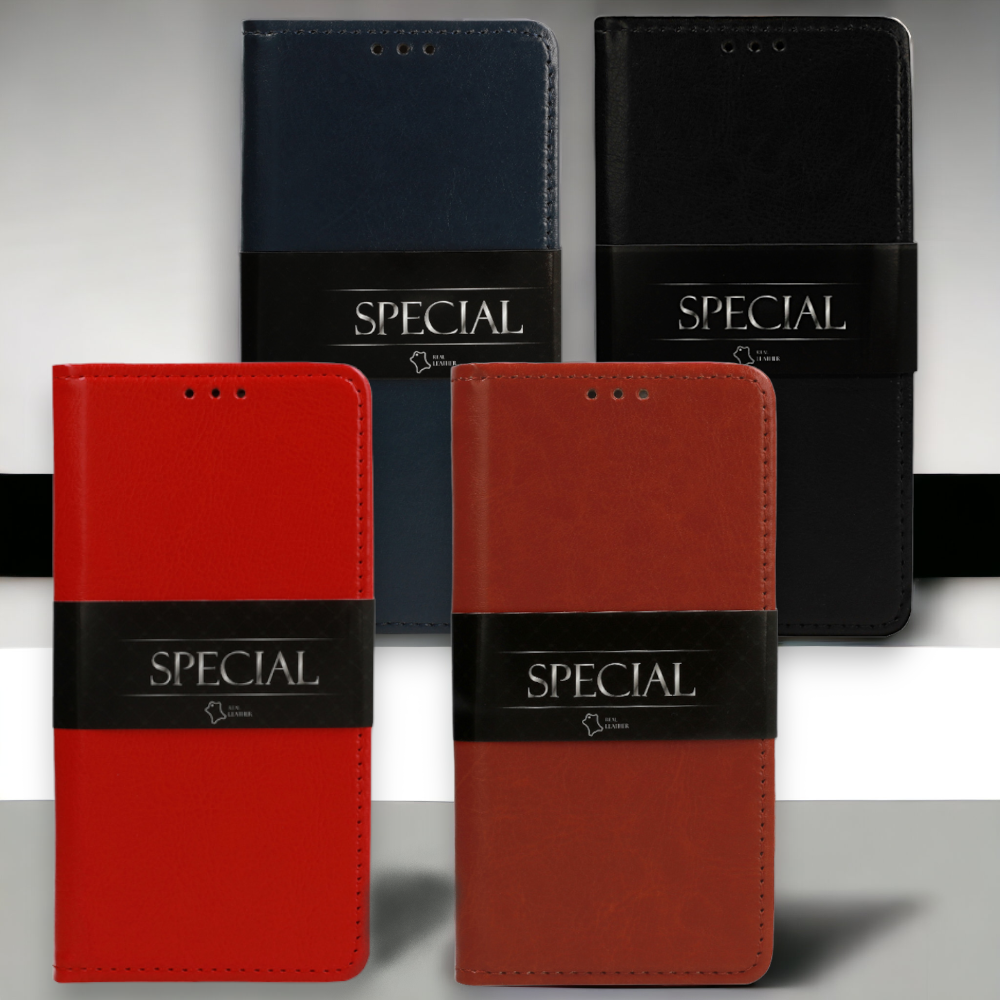 Preklopna torbica "special" za Xiaomi Mi 12 – Infostyle – Črna / Naravno usnje + TPU silikon