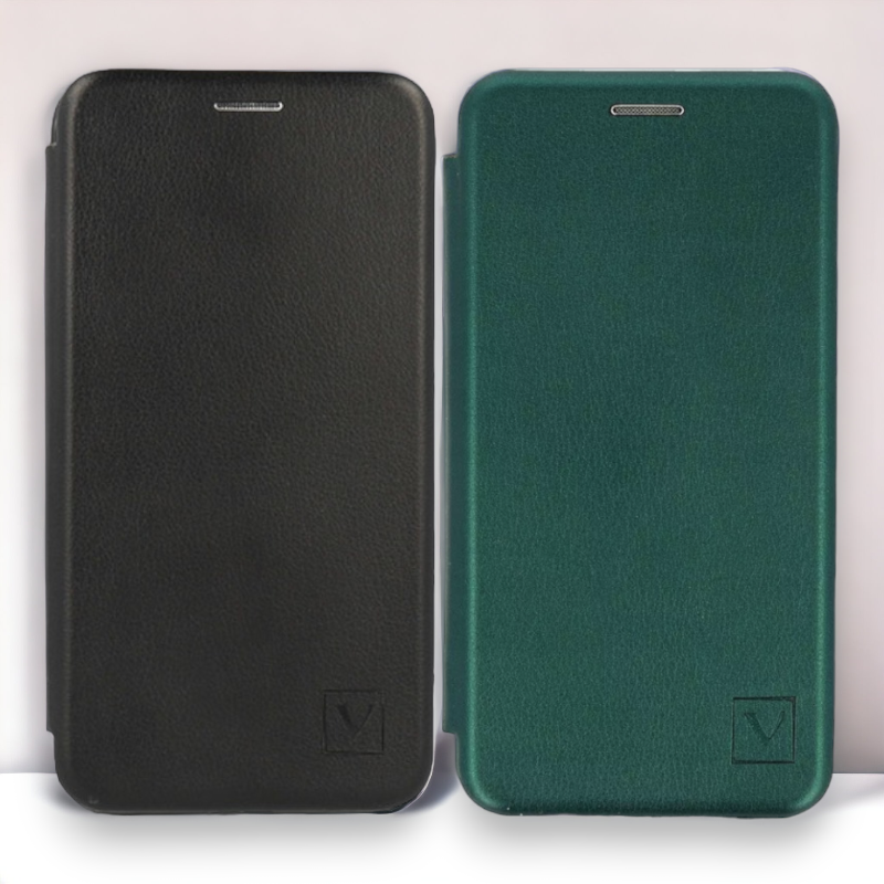 Preklopna torbica "Magnum" za Samsung Galaxy A20s – Vennus – Črna / Ekološko usnje + TPU silikon