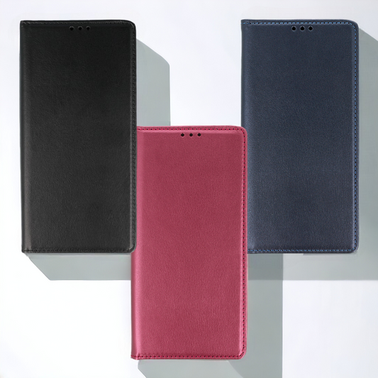 Preklopna torbica "Smart Magneto" za Samsung Galaxy A35 5G – Infostyle – Temno modra / Ekološko usnje + TPU silikon