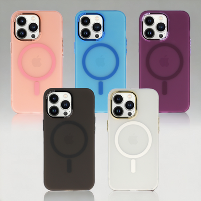 Ovitek "Magnetic Frosted - MagSafe" za iPhone 14 Plus/15 Plus – Tel Protect – Vijolična / TPU silikon