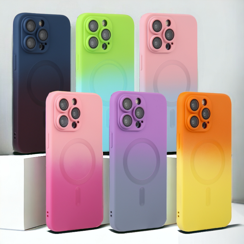 Silikonski ovitek "Rainbow Mag" s tehnologijo MagSafe za iPhone 14 Pro – Infostyle – Svetlo roza / TPU silikon