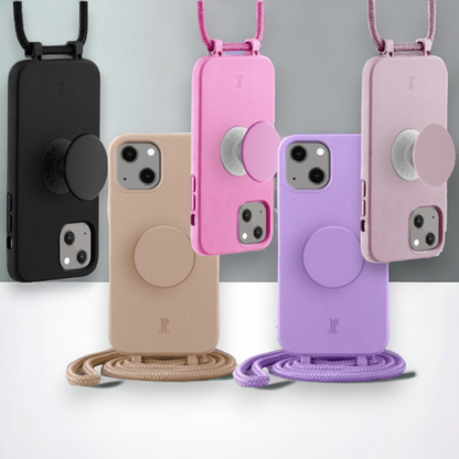 Silikonski ovitek "Just Elegance" za iPhone 13/14/15 – Pastelno roza / TPU silikon