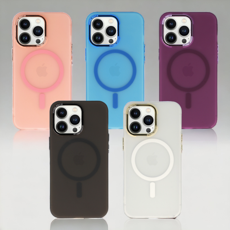 Ovitek "Magnetic Frosted - MagSafe" za iPhone 12 Pro Max – Tel Protect – Vijolična / TPU silikon
