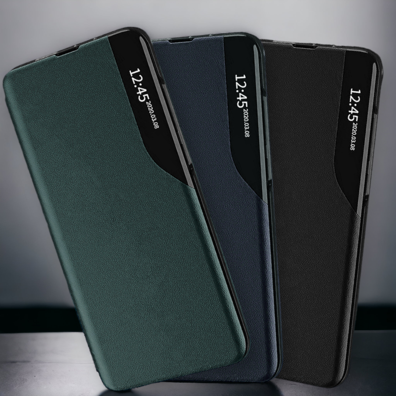 Pametna preklopna torbica za Xiaomi Mi 11T – Infostyle – Temno zelena / Ekološko usnje + PC